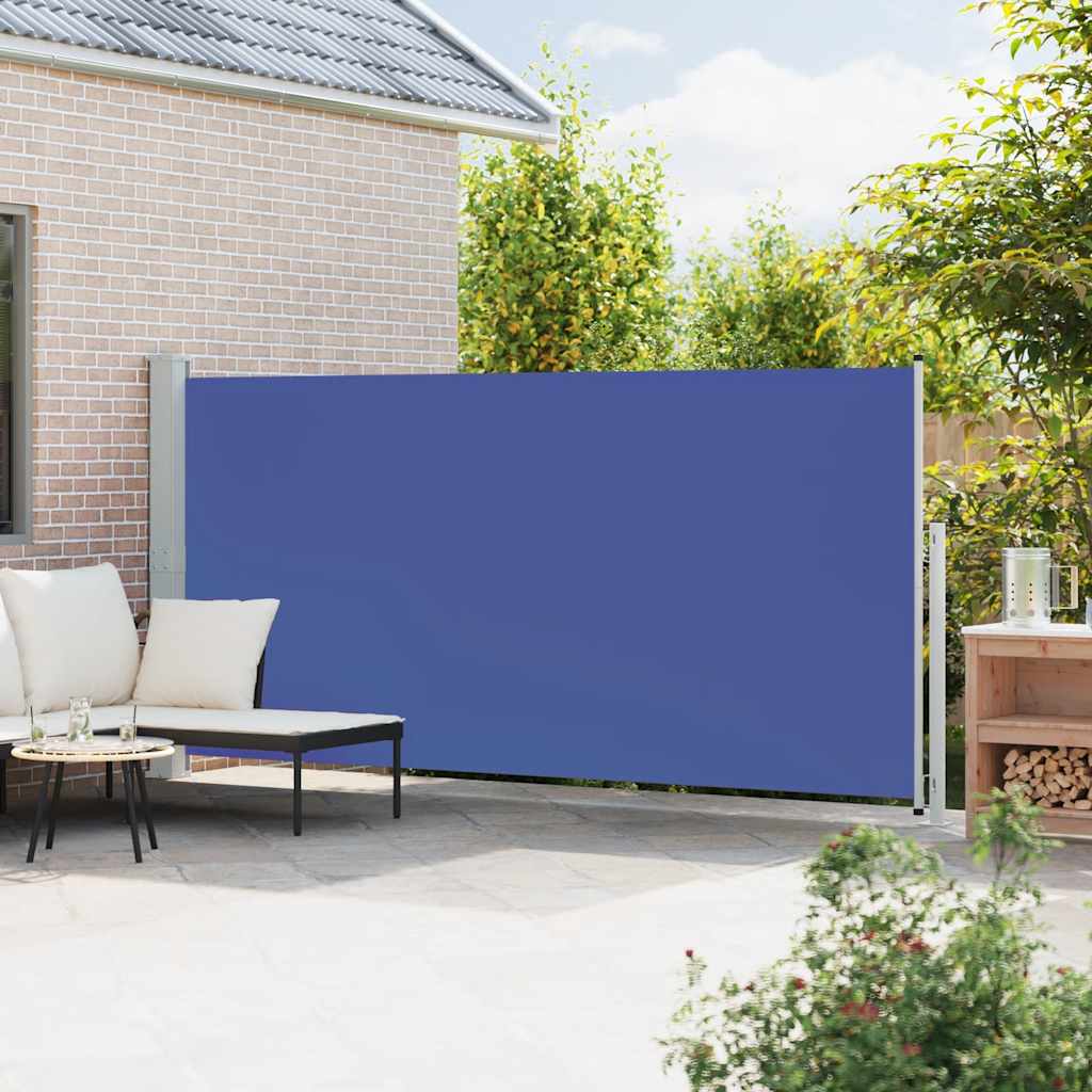 313409 vidaXL Patio Retractable Side Awning 180x500 cm Blue