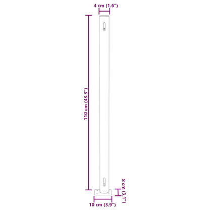 vidaXL Patio Retractable Side Awning 180x500 cm Blue