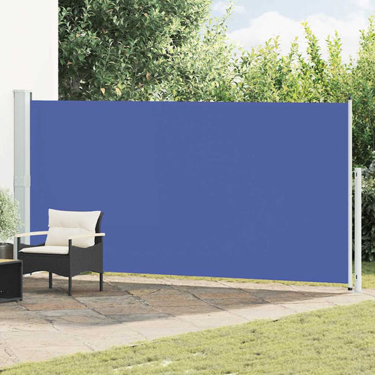 313409 vidaXL Patio Retractable Side Awning 180x500 cm Blue