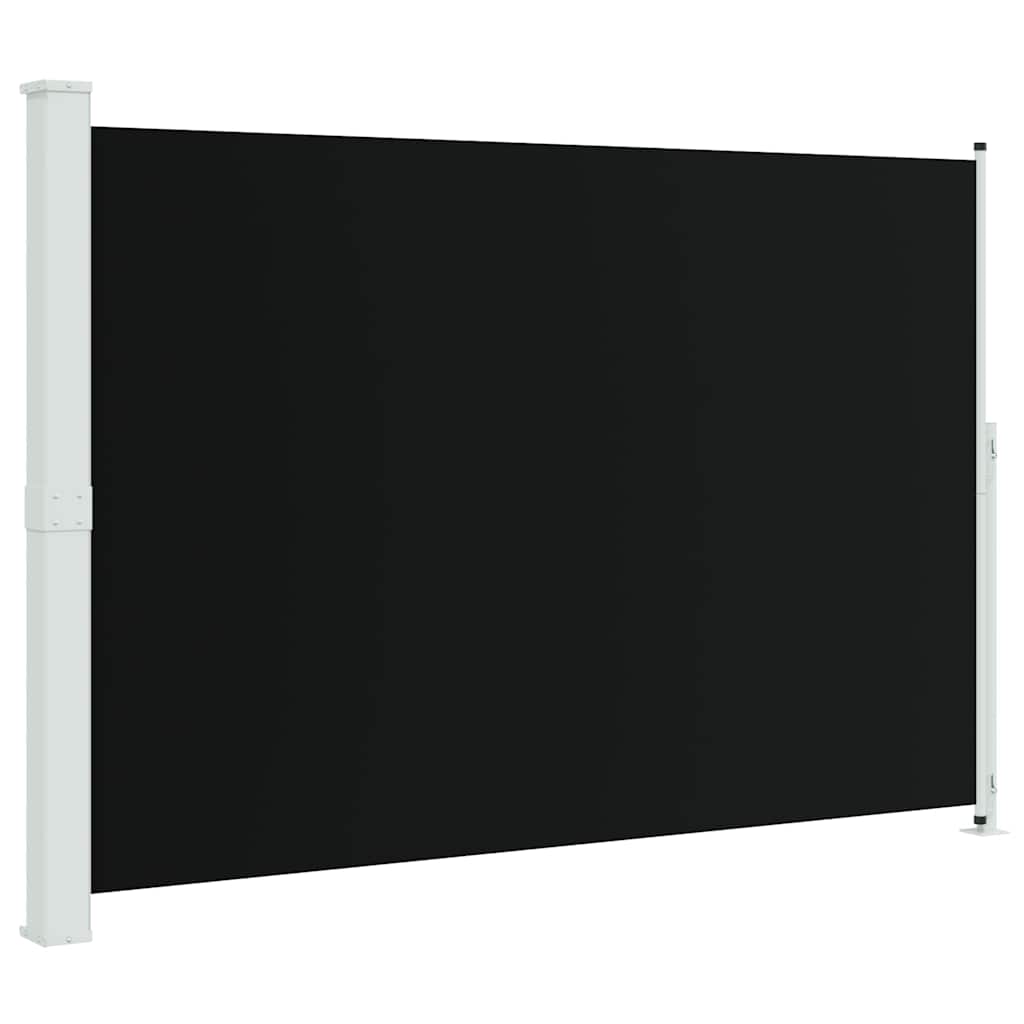 vidaXL Patio Retractable Side Awning 200x314 cm Black