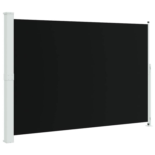 vidaXL Patio Retractable Side Awning 200x314 cm Black