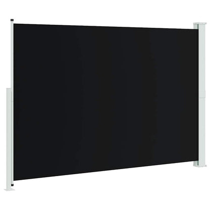 vidaXL Patio Retractable Side Awning 200x314 cm Black