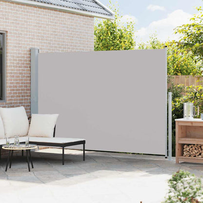 vidaXL Patio Retractable Side Awning 200x314 cm Grey