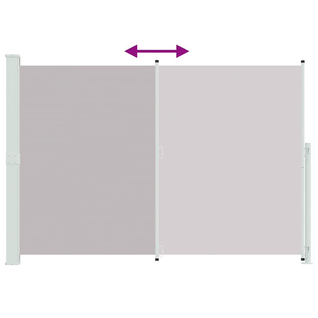 vidaXL Patio Retractable Side Awning 200x314 cm Grey