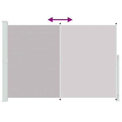 vidaXL Patio Retractable Side Awning 200x314 cm Grey