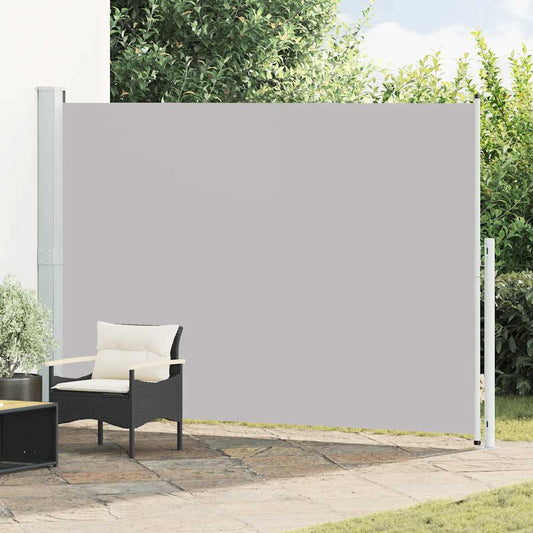 vidaXL Patio Retractable Side Awning 200x314 cm Grey