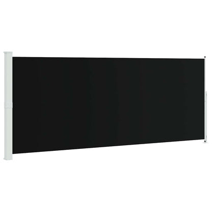 vidaXL Patio Retractable Side Awning 200x514 cm Black