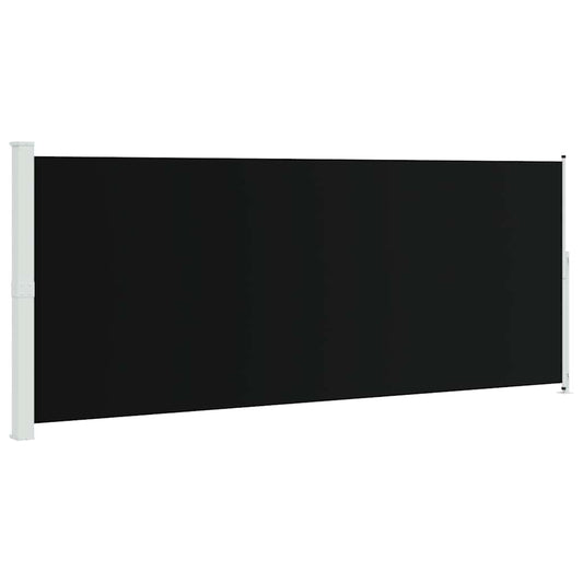 vidaXL Patio Retractable Side Awning 200x514 cm Black
