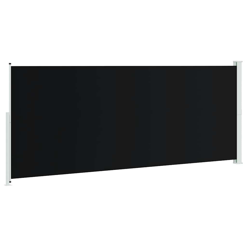 vidaXL Patio Retractable Side Awning 200x514 cm Black