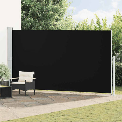 vidaXL Patio Retractable Side Awning 200x514 cm Black