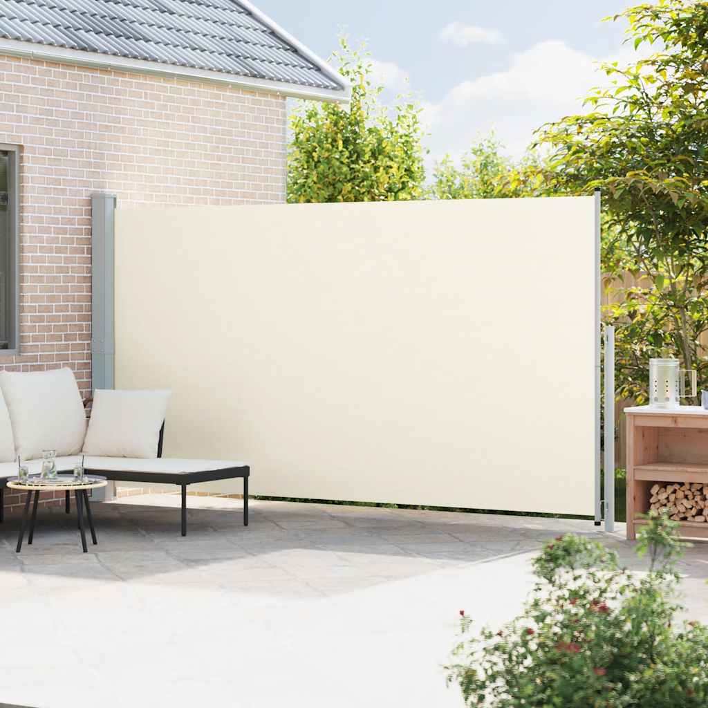 vidaXL Patio Retractable Side Awning 200x514 cm Cream