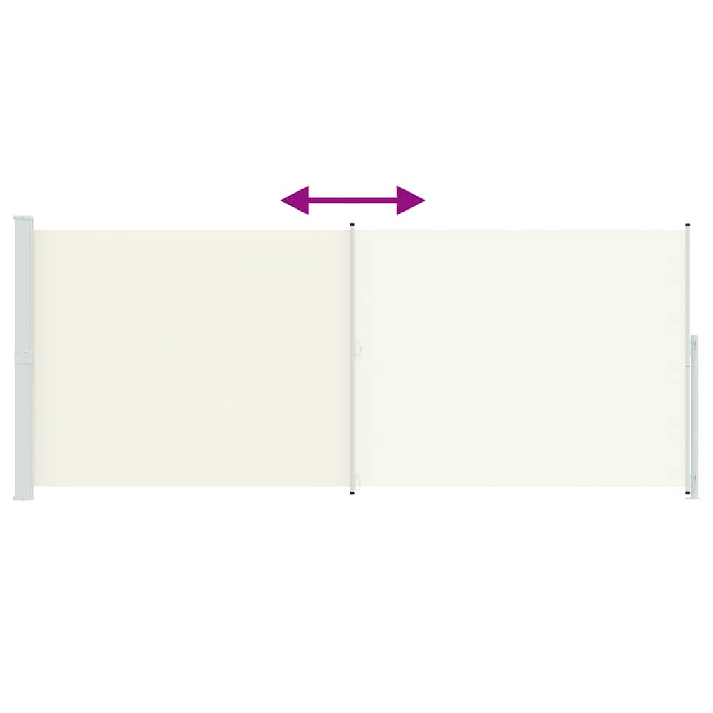 vidaXL Patio Retractable Side Awning 200x514 cm Cream