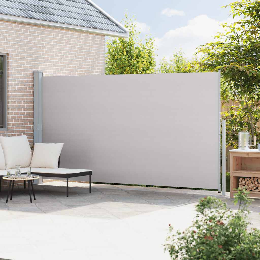 vidaXL Patio Retractable Side Awning 200x514 cm Grey