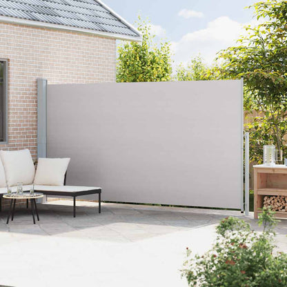 vidaXL Patio Retractable Side Awning 200x514 cm Grey