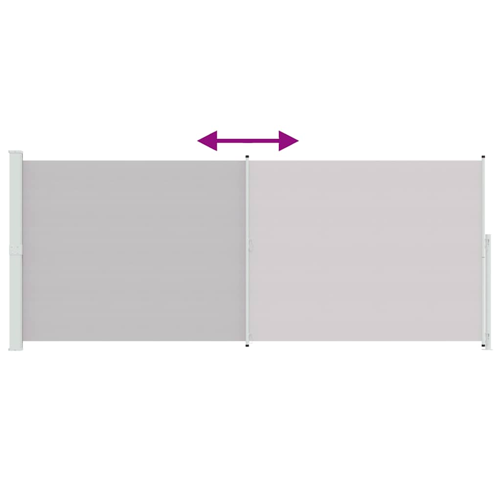 vidaXL Patio Retractable Side Awning 200x514 cm Grey