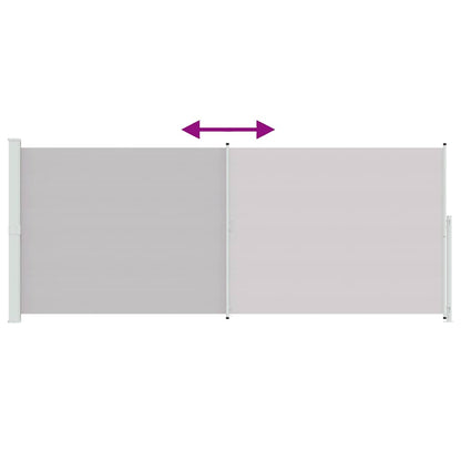 vidaXL Patio Retractable Side Awning 200x514 cm Grey