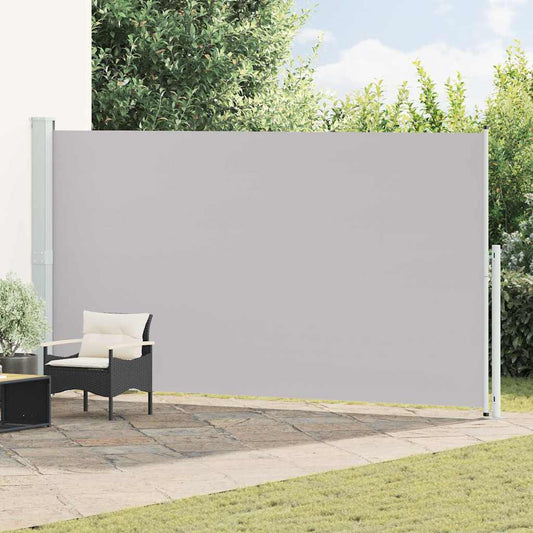 vidaXL Patio Retractable Side Awning 200x514 cm Grey