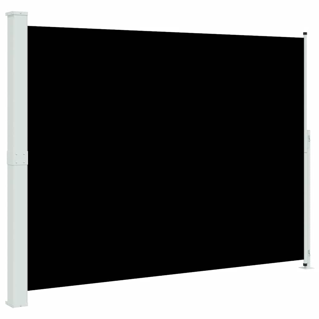 vidaXL Patio Retractable Side Awning 220x314 cm Black
