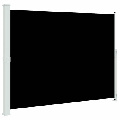 vidaXL Patio Retractable Side Awning 220x314 cm Black