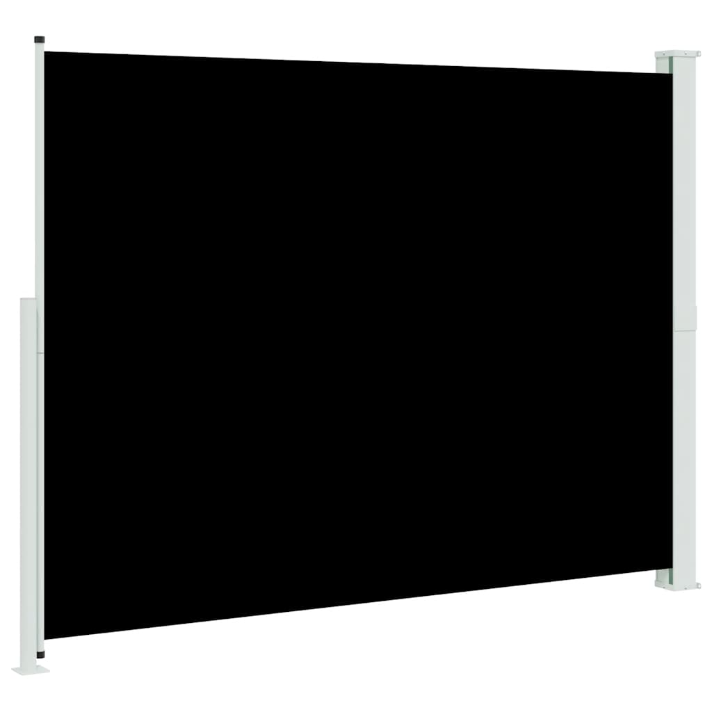 vidaXL Patio Retractable Side Awning 220x300 cm Black