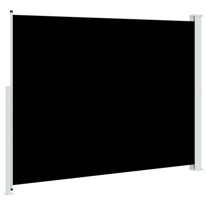vidaXL Patio Retractable Side Awning 220x314 cm Black