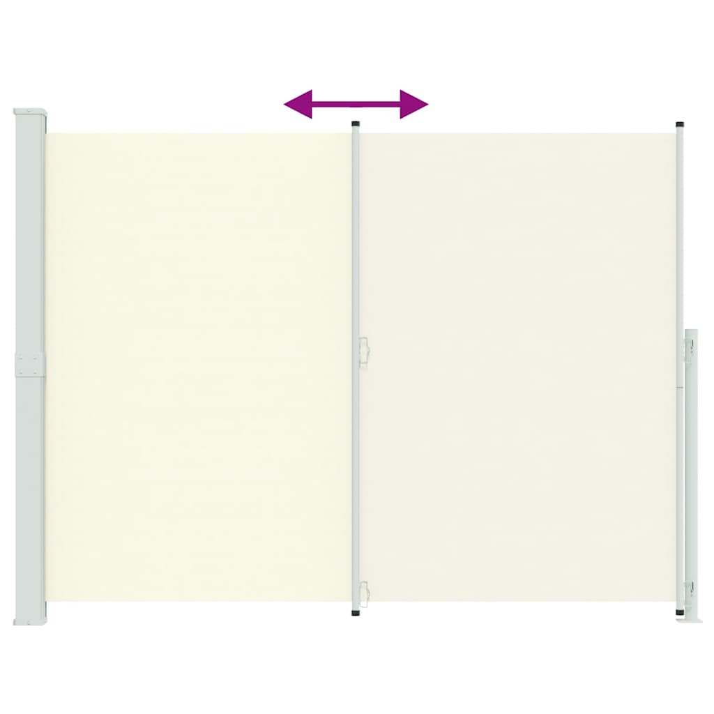 vidaXL Patio Retractable Side Awning 220x314 cm Cream