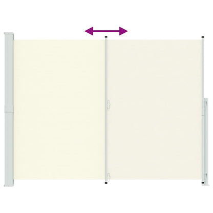 vidaXL Patio Retractable Side Awning 220x314 cm Cream
