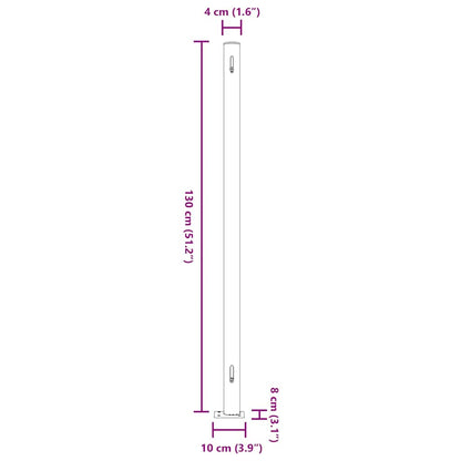 vidaXL Patio Retractable Side Awning 220x314 cm Cream