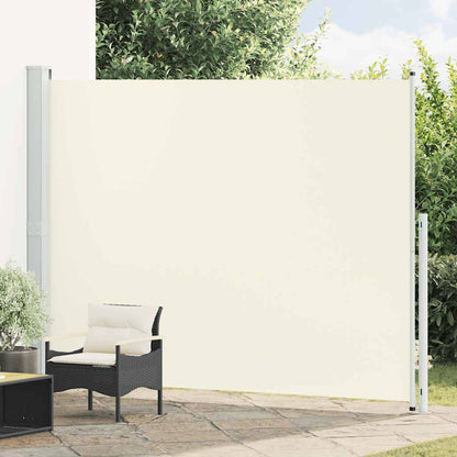 vidaXL Patio Retractable Side Awning 220x314 cm Cream