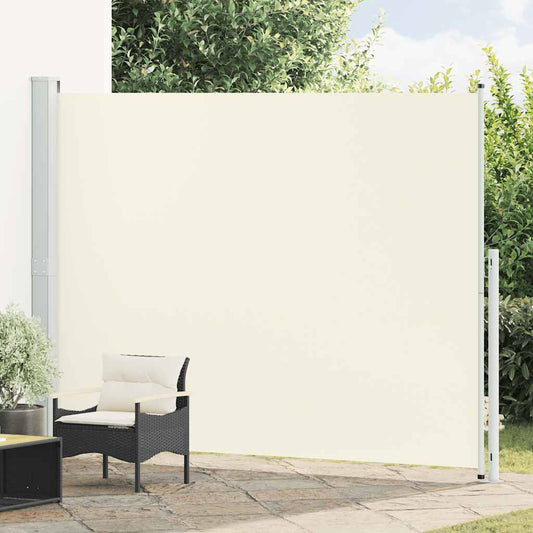 vidaXL Patio Retractable Side Awning 220x314 cm Cream