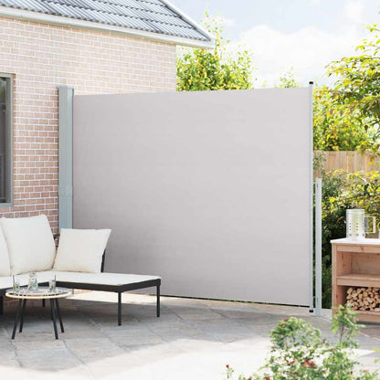 vidaXL Patio Retractable Side Awning 220x314 cm Grey