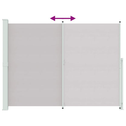 vidaXL Patio Retractable Side Awning 220x314 cm Grey