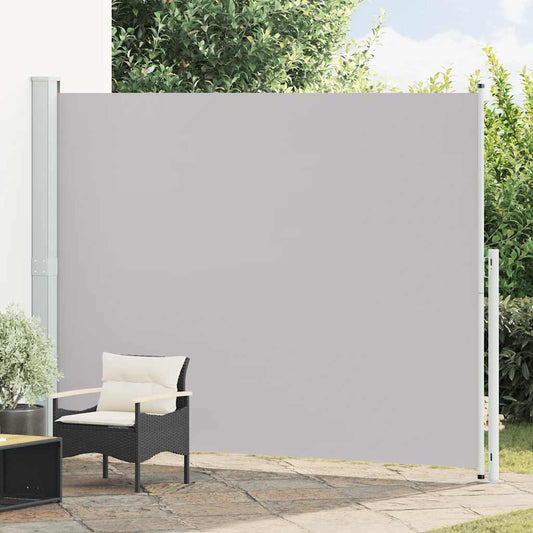 vidaXL Patio Retractable Side Awning 220x314 cm Grey