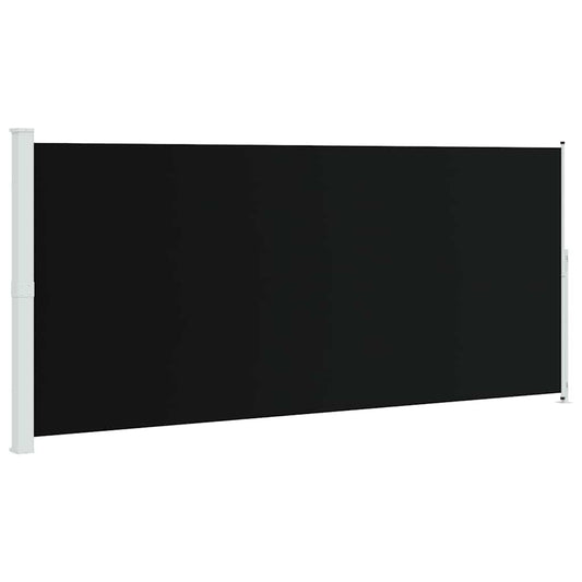 vidaXL Patio Retractable Side Awning 220x514 cm Black