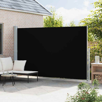vidaXL Patio Retractable Side Awning 220x514 cm Black