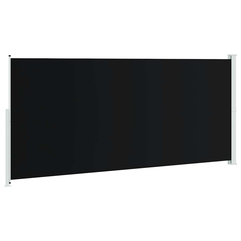 vidaXL Patio Retractable Side Awning 220x514 cm Black