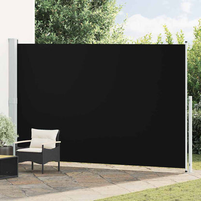 vidaXL Patio Retractable Side Awning 220x514 cm Black