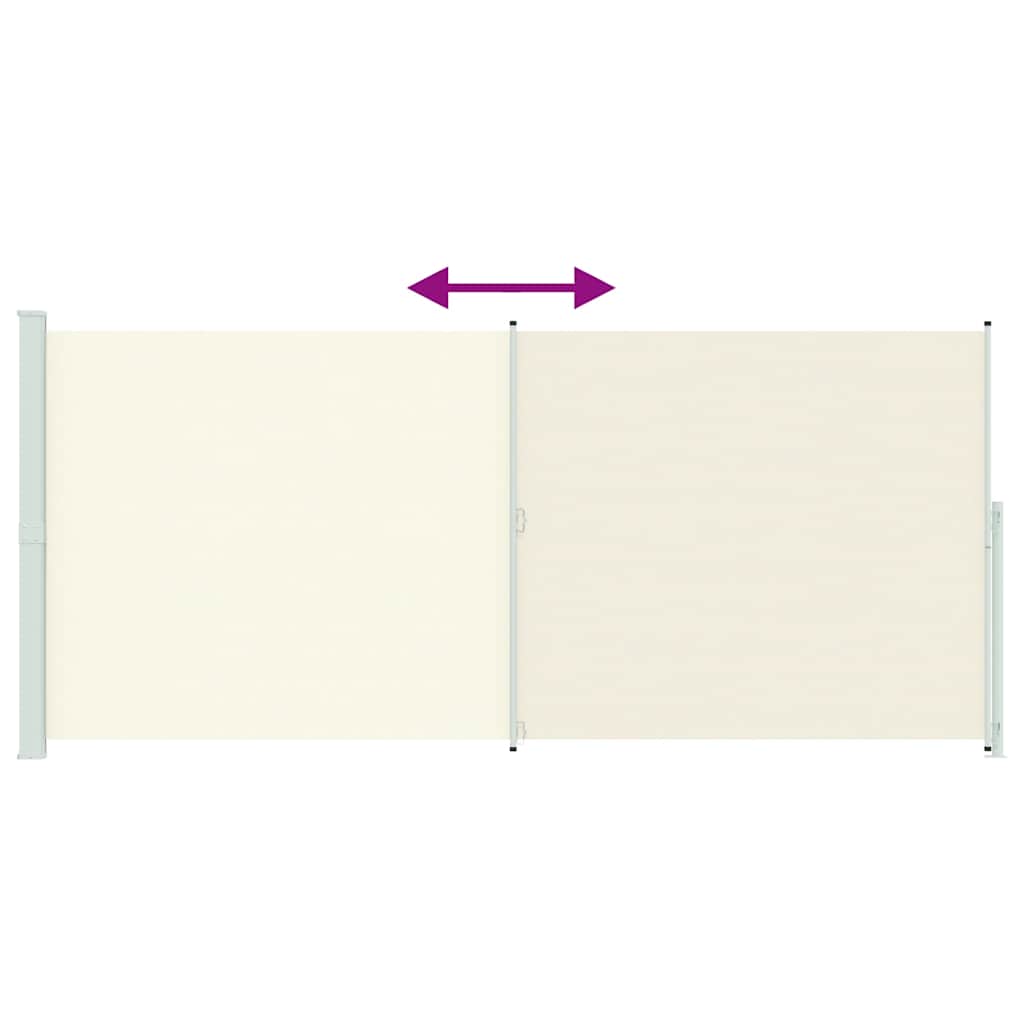 vidaXL Patio Retractable Side Awning 220x514 cm Cream
