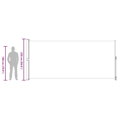 vidaXL Patio Retractable Side Awning 220x514 cm Cream