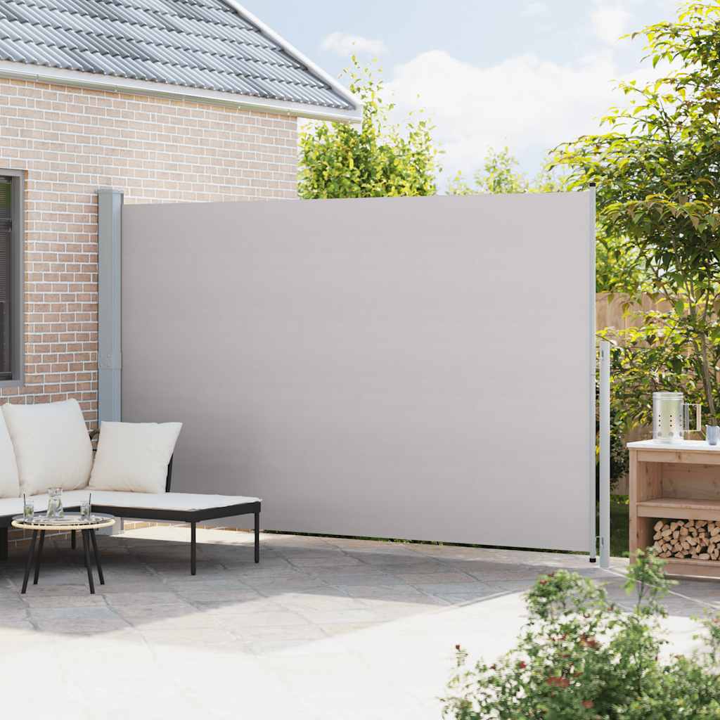 vidaXL Patio Retractable Side Awning 220x514 cm Grey