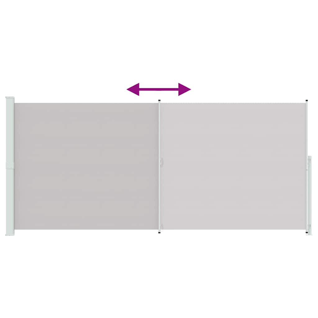 vidaXL Patio Retractable Side Awning 220x514 cm Grey