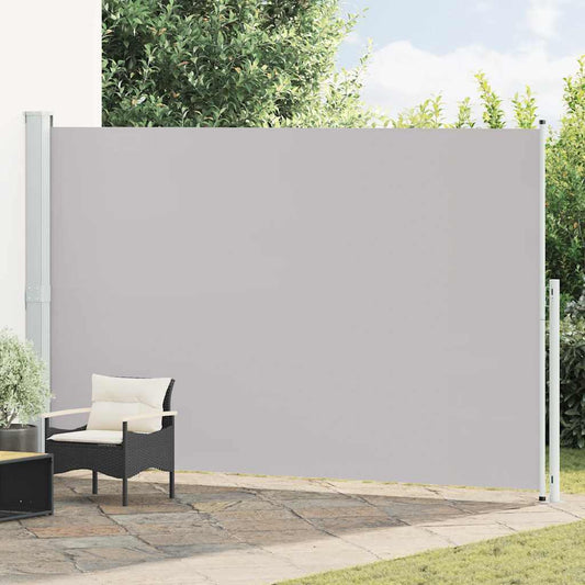 vidaXL Patio Retractable Side Awning 220x500 cm Grey