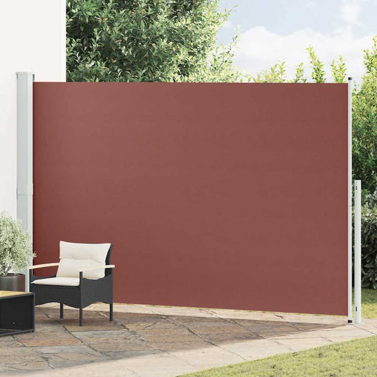 vidaXL Patio Retractable Side Awning 220x500 cm Brown