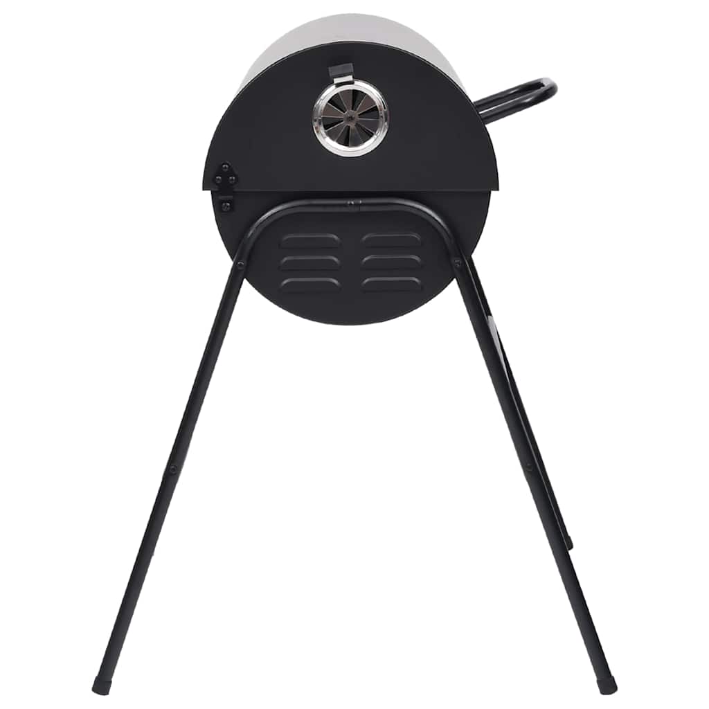 vidaXL Barrel Grill with 2 Cooking Grids Black 80x95x90 cm Steel