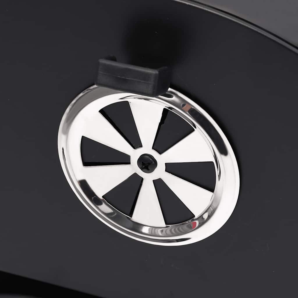 vidaXL Barrel Grill with 2 Cooking Grids Black 80x95x90 cm Steel