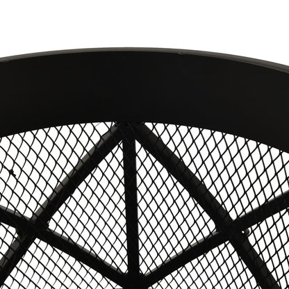 vidaXL Rustic Fire Pit with Poker Φ42x54 cm Steel