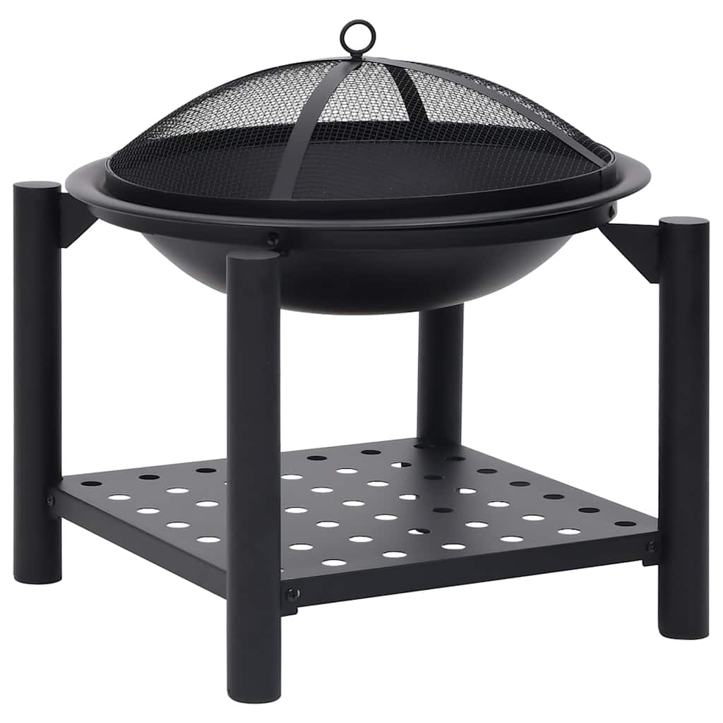 vidaXL Fire Pit with Poker 54x54x55 cm Steel