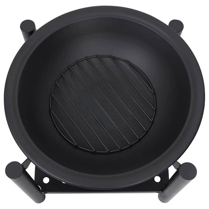 vidaXL Fire Pit with Poker 54x54x55 cm Steel