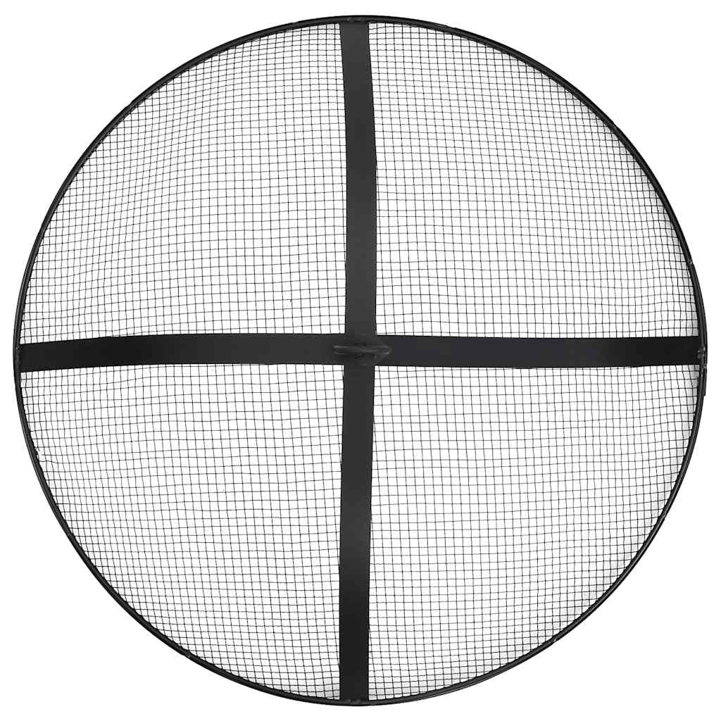 vidaXL Fire Pit with Poker 54x54x55 cm Steel