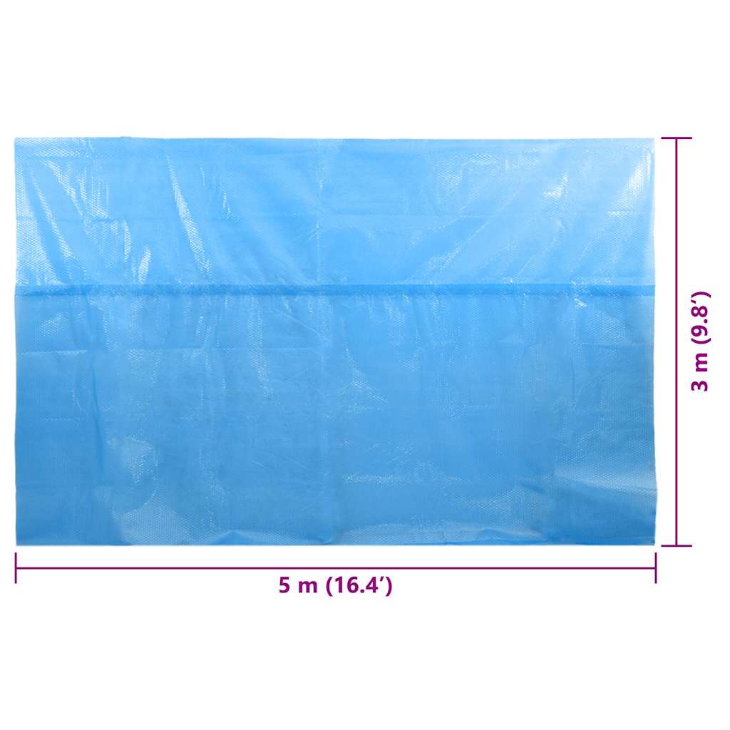 vidaXL Rectangular Pool Cover 500x300 cm PE Blue